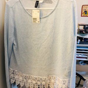 H&M Lace Sweater Blouse